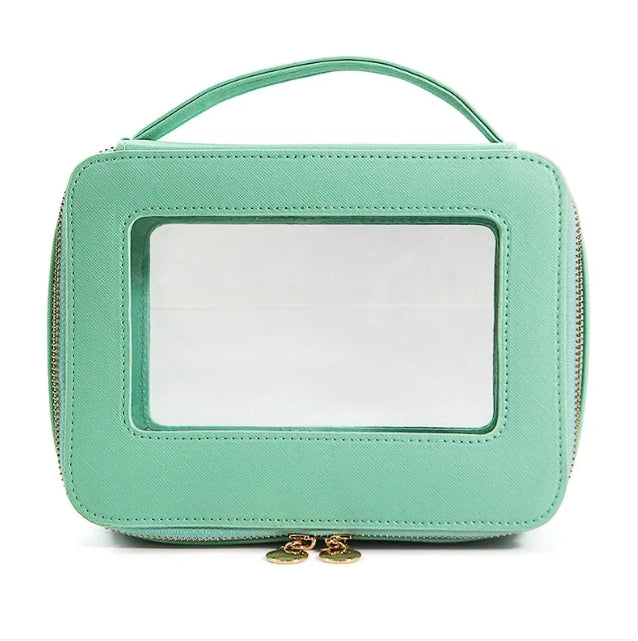 Nuovo Trasparente Trousse Borse da Viaggio, Porta Trucchi Alla Moda