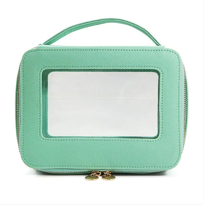 Nuovo Trasparente Trousse Borse da Viaggio, Porta Trucchi Alla Moda