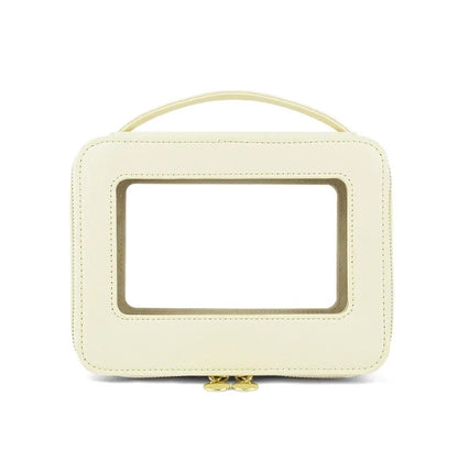 Nuovo Trasparente Trousse Borse da Viaggio, Porta Trucchi Alla Moda