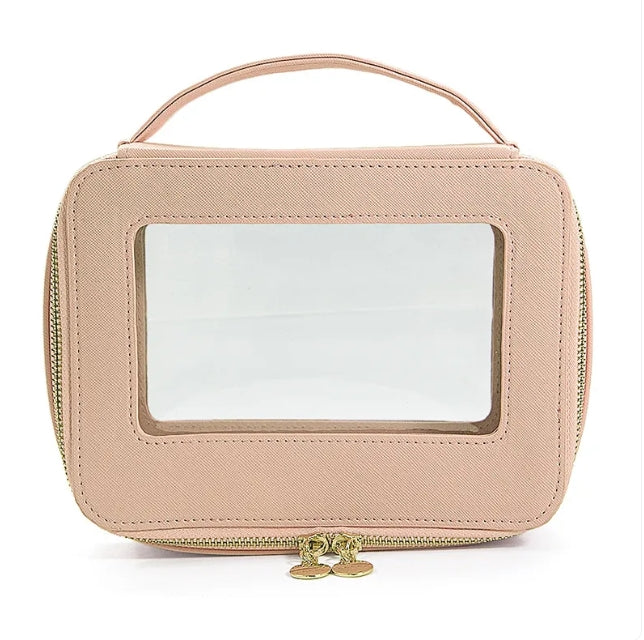 Nuovo Trasparente Trousse Borse da Viaggio, Porta Trucchi Alla Moda