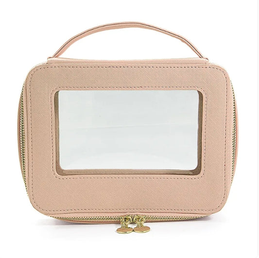 Nuovo Trasparente Trousse Borse da Viaggio, Porta Trucchi Alla Moda