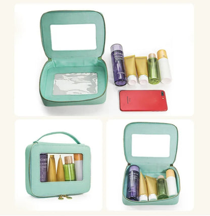 Nuovo Trasparente Trousse Borse da Viaggio, Porta Trucchi Alla Moda